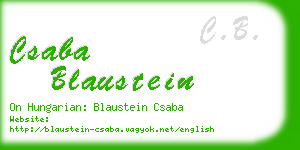 csaba blaustein business card